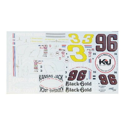1/25 NASCAR シェビー ラグーナ #3 Black Gold #96 リチャード・チャイルドレス 1975-76 パワースライドデカール